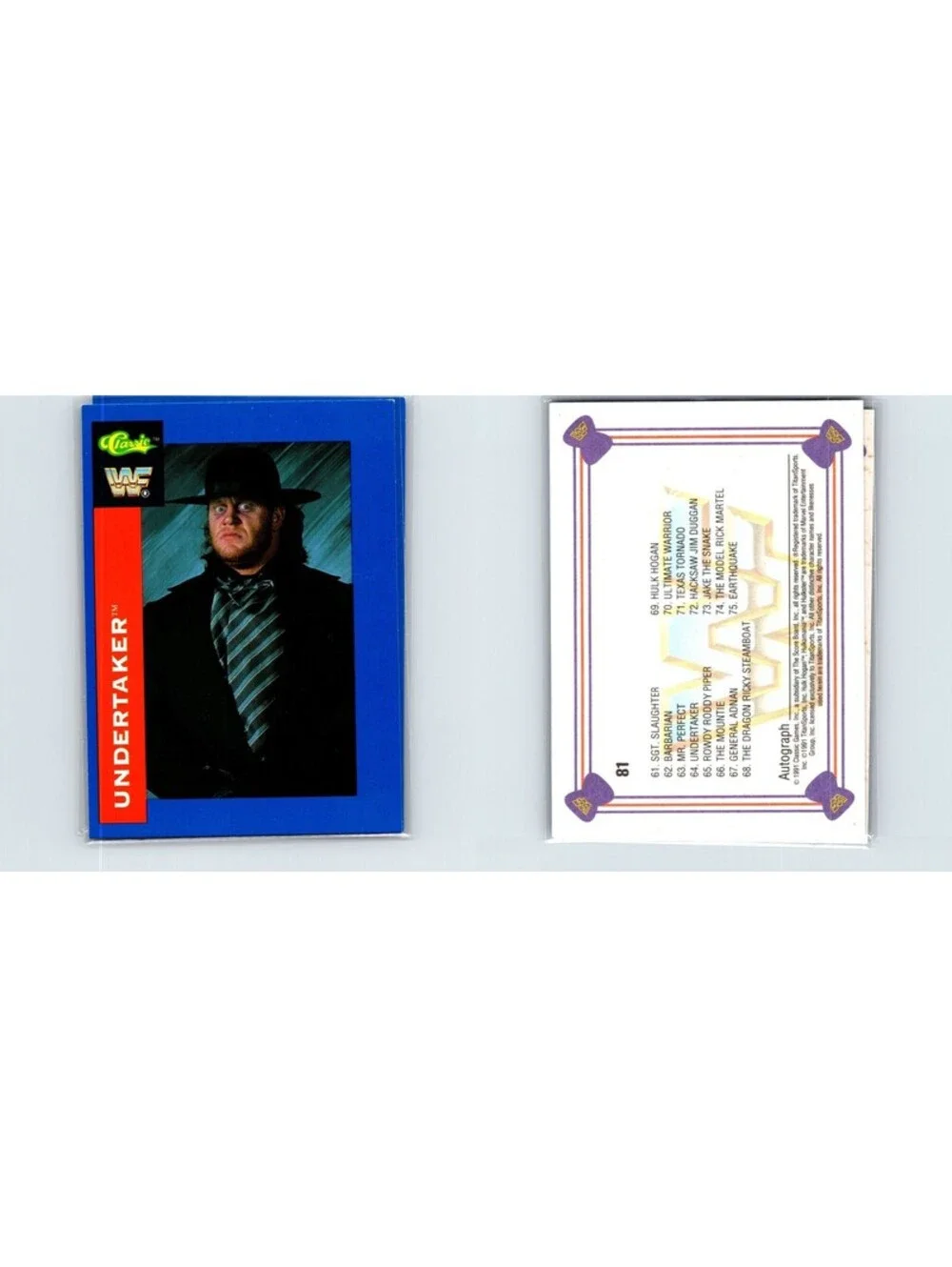 1991 Classic WWF Superstars Undertaker RC #64